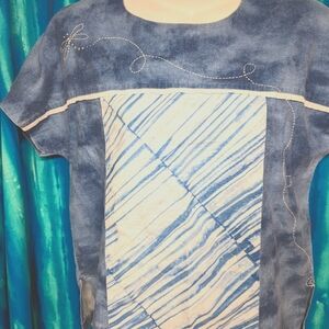 Handmade! One of a kind cotton embroidered top